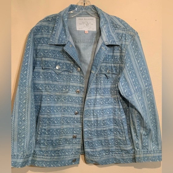 True Religion Plus Size Denim Trucker Jacket - Picture 2 of 15